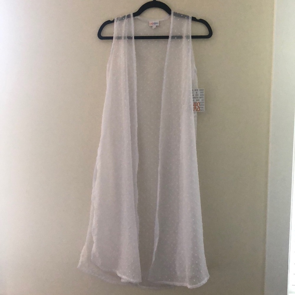 Lularoe XS sheer polka dot cardigan